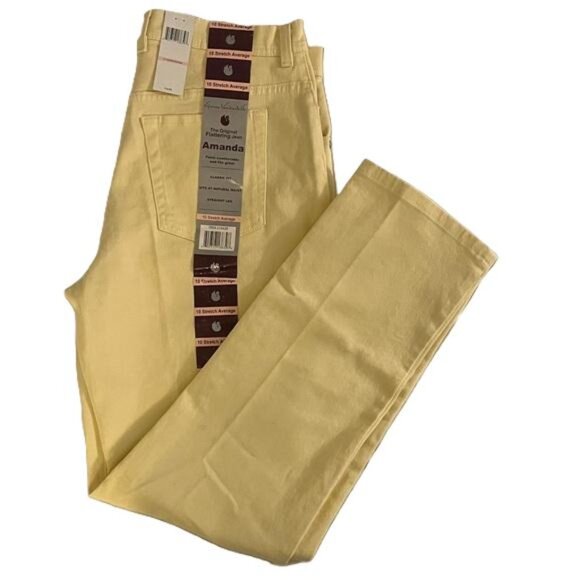 Gloria Vanderbilt Denim - NWT Gloria Vanderbilt Amanda Women's Jeans Size 10 Yellow Stretch Average